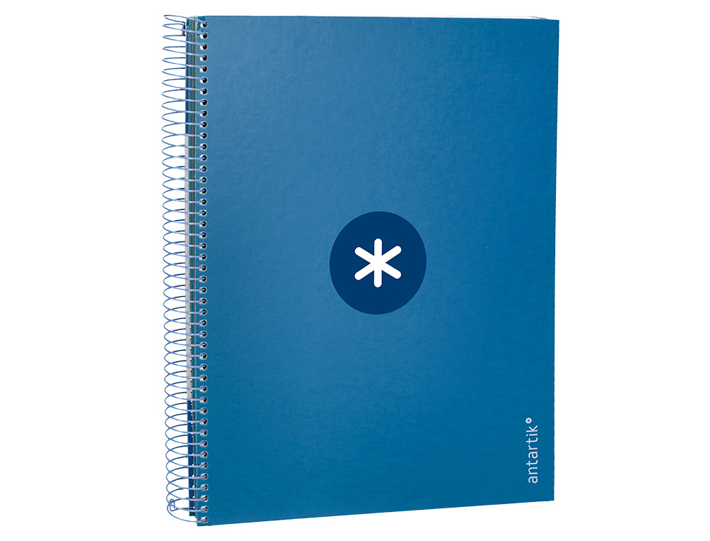CADERNO ESPIRAL DIN A4 ANTARTIK CAPA FORRADA 120 F 100 GR PAUTADO 5 BANDAS COR AZUL ESCURO