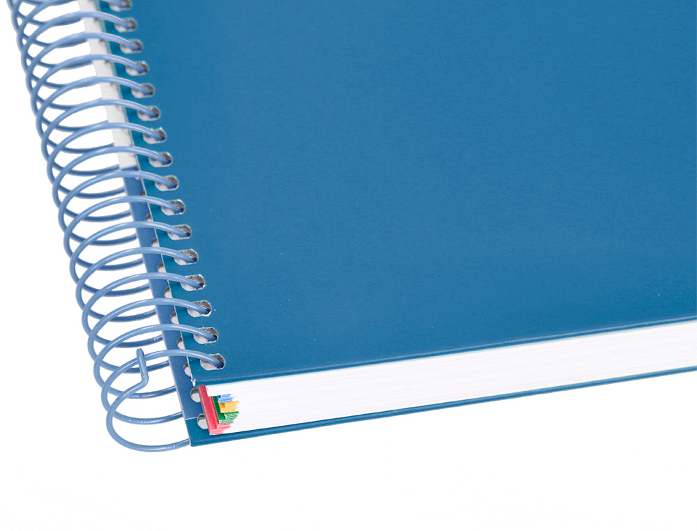 CADERNO ESPIRAL DIN A4 ANTARTIK CAPA FORRADA 120 F 100 GR PAUTADO 5 BANDAS COR AZUL ESCURO