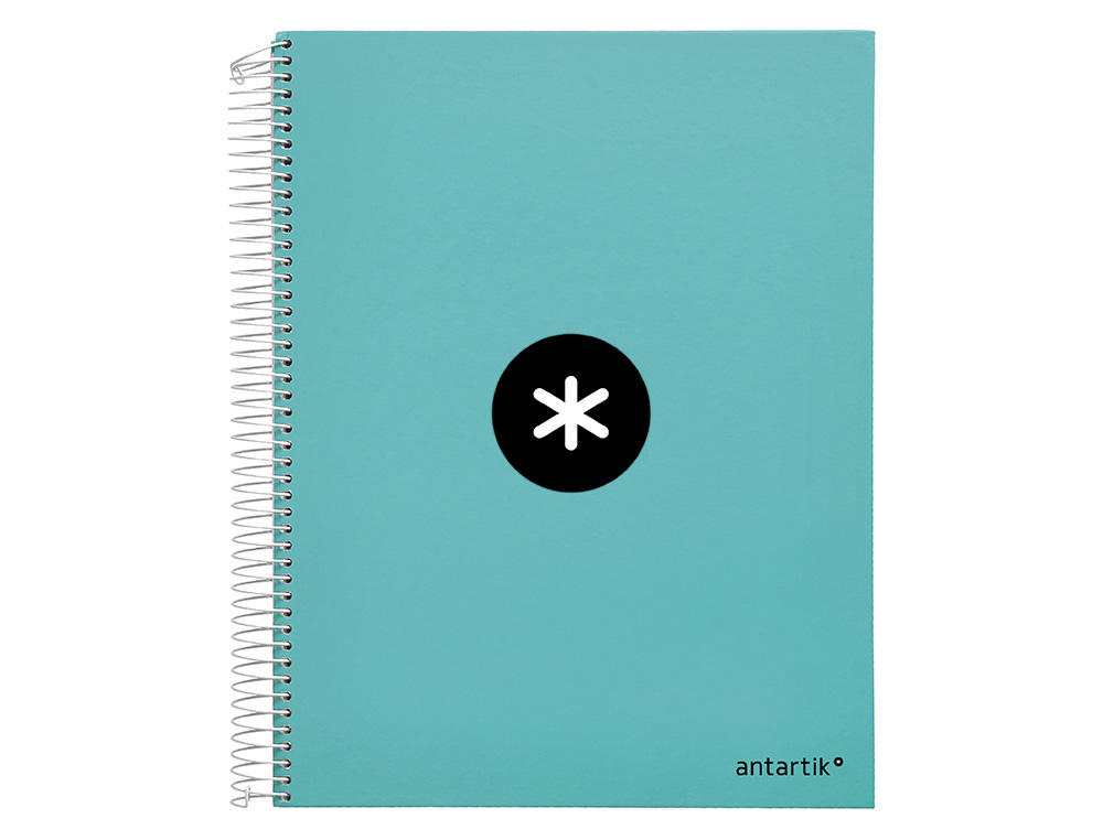 CADERNO ESPIRAL DIN A4 ANTARTIK CAPA FORRADA 120 F 100 GR LISO 5 BANDAS COR MENTA