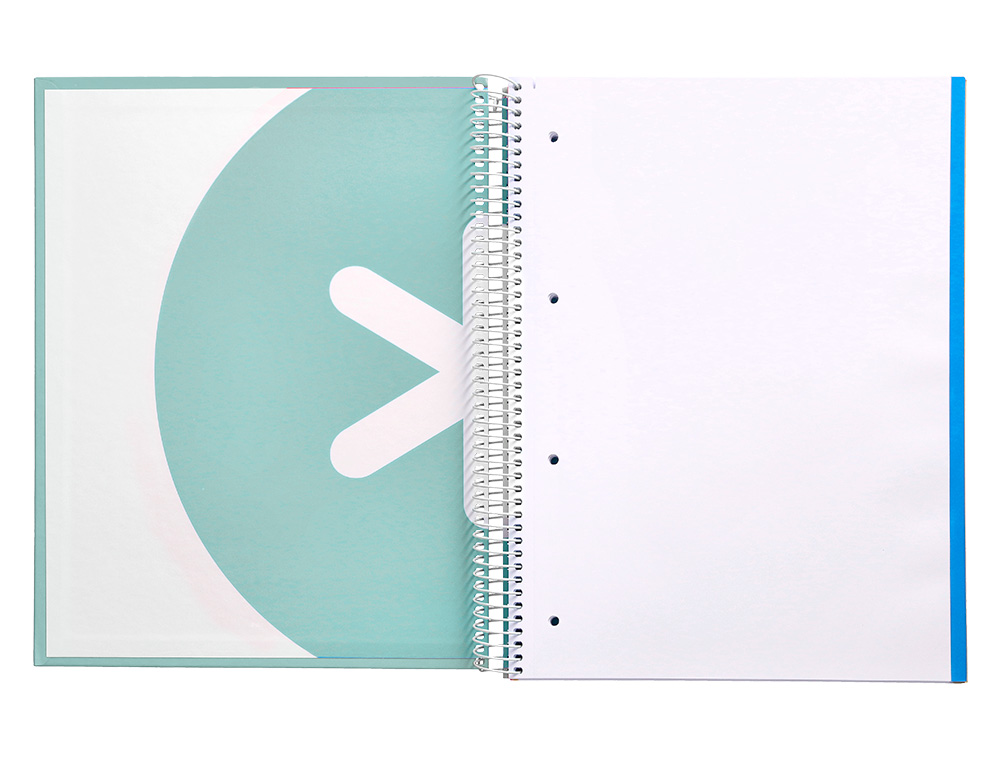 CADERNO ESPIRAL DIN A4 ANTARTIK CAPA FORRADA 120 F 100 GR LISO 5 BANDAS COR MENTA