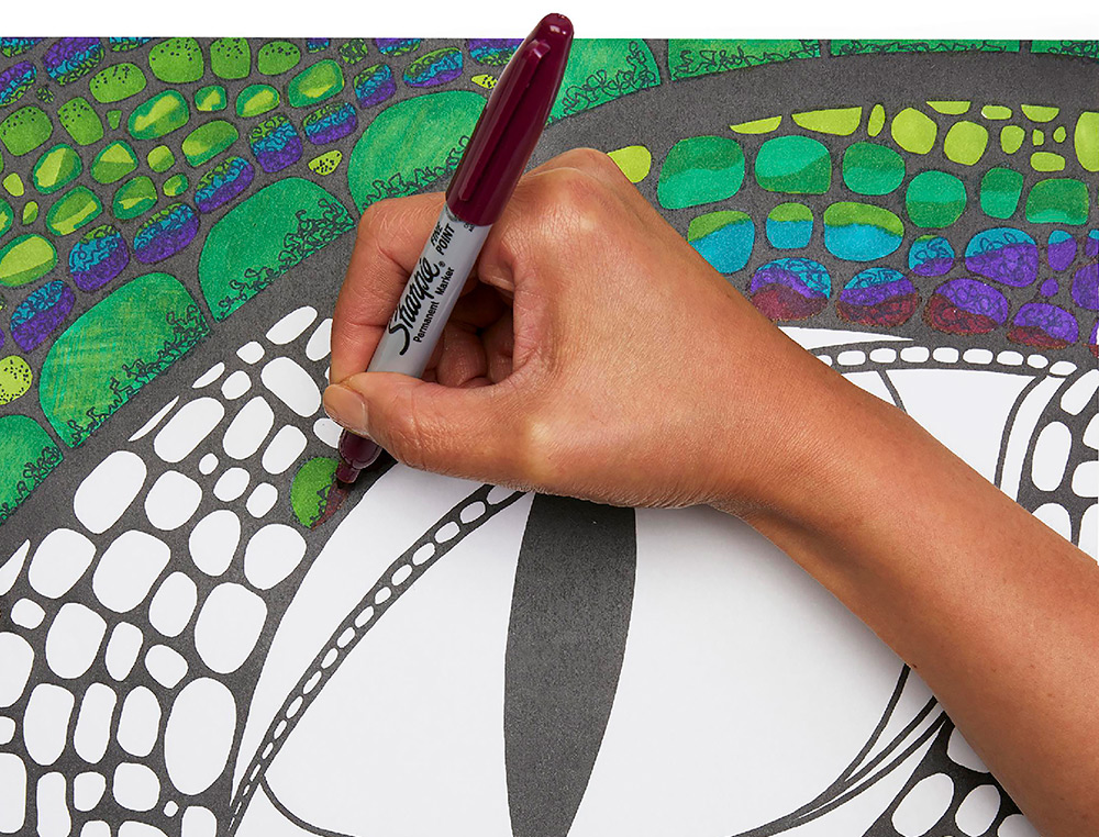 MARCADOR SHARPIE PERMANENTE FINO PONTA 1 MM BLISTER 24 UNIDADES CORES SORTIDAS