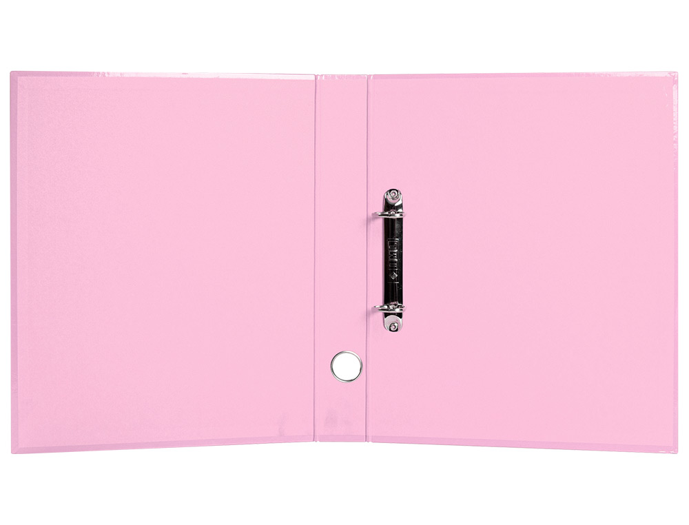 PASTA DE ARQUIVO LIDERPAPEL COLOR SYSTEM CARTAO FORRADO DIN A4 2 ANEIS 25 MM MISTOS COM OCULO E PORTA ETIQUETAS ROSA
