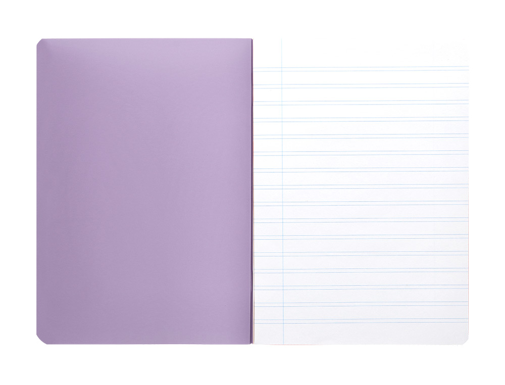 CADERNO AGRAFADO LIDERPAPEL 360 CAPA DE PLASTICO DIN A4 48 F 90 GR PAUTADO DUPLA MARGEM CORES PASTEL SORTIDAS