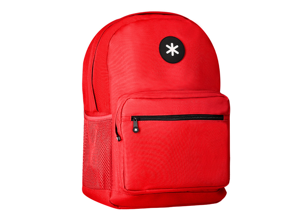 MOCHILA ANTARTIK COM ASA E BOLSO FRONTAL COM FECHO COR VERMELHO 320X140X430 MM