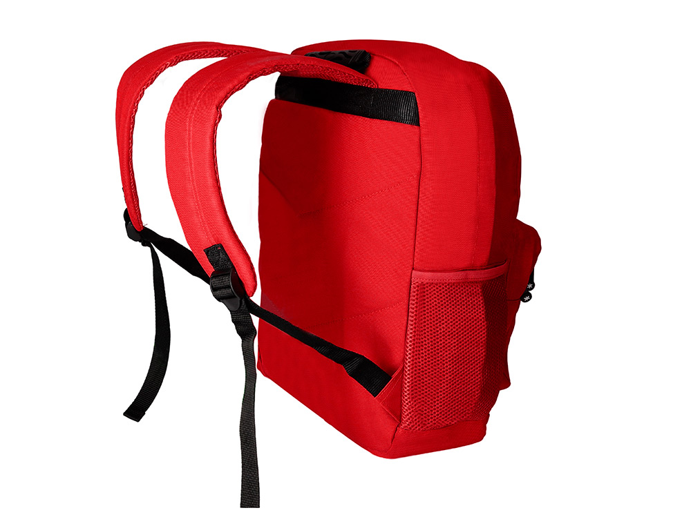 MOCHILA ANTARTIK COM ASA E BOLSO FRONTAL COM FECHO COR VERMELHO 320X140X430 MM