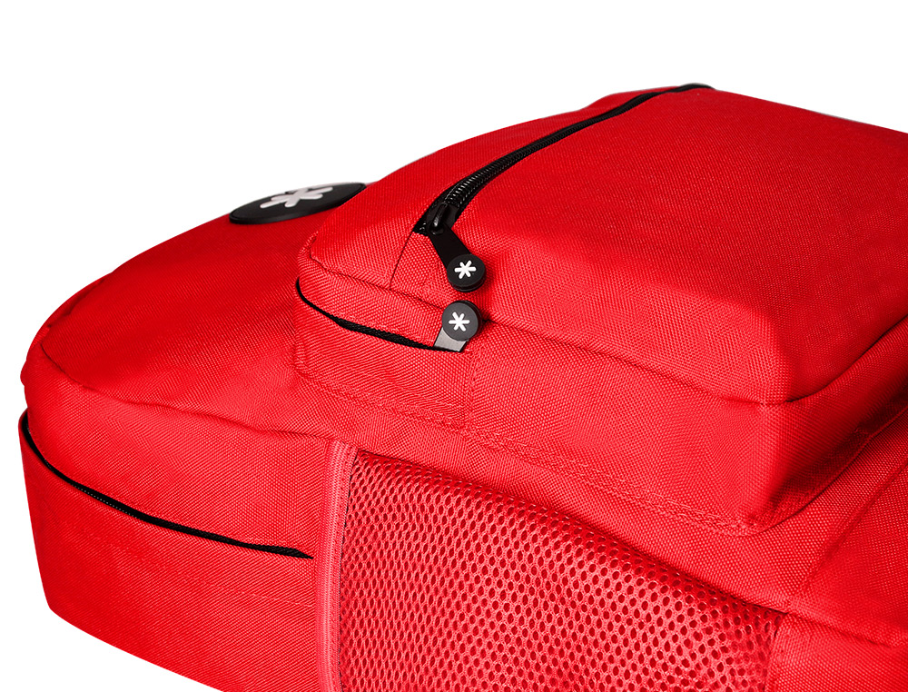 MOCHILA ANTARTIK COM ASA E BOLSO FRONTAL COM FECHO COR VERMELHO 320X140X430 MM