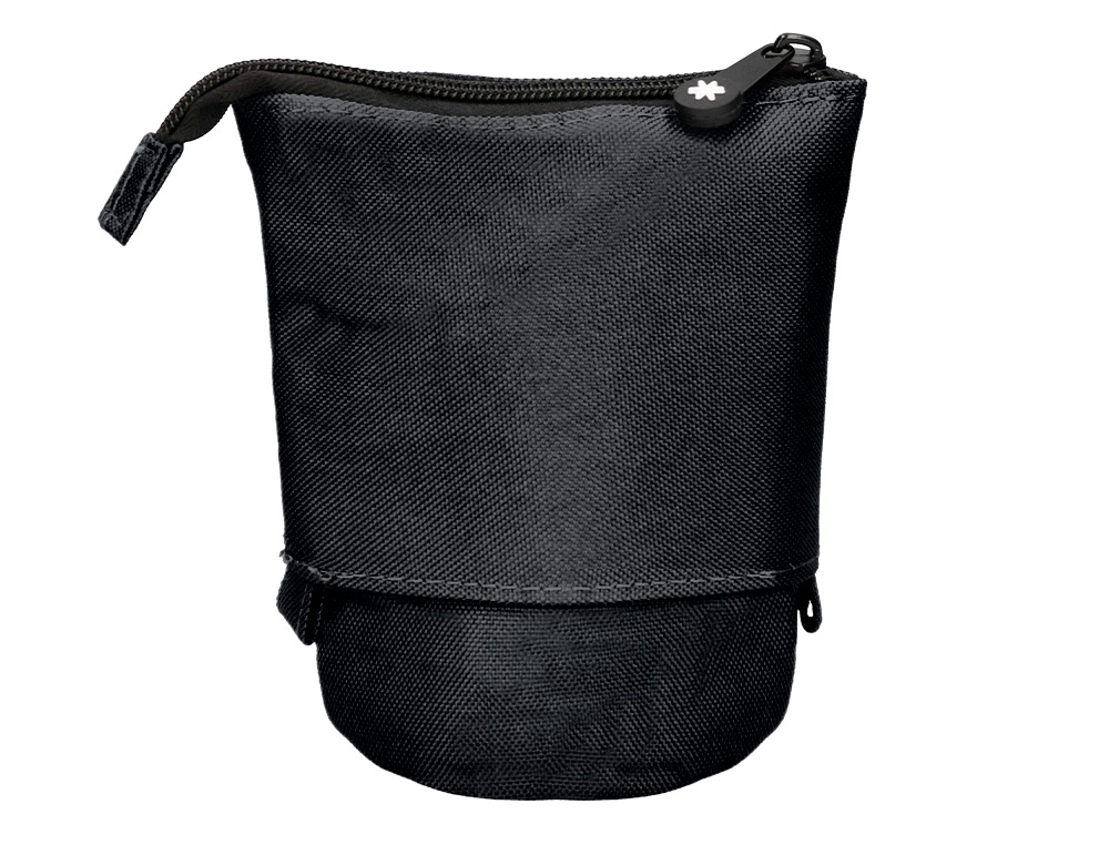 ESTOJO ESCOLAR ANTARTIK PORTA LAPIS COR PRETO 190X60X80 MM