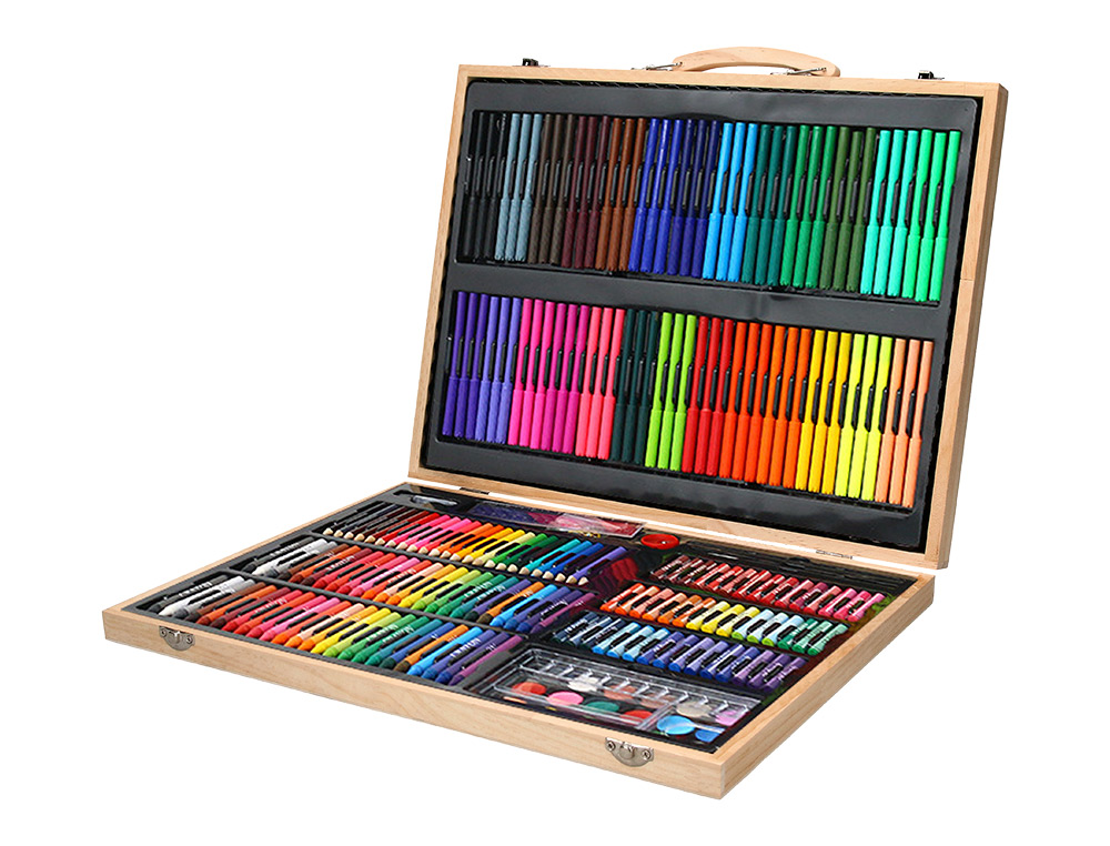 SET DE PINTURA LIDERPAPEL MADEIRA 245 PECAS MALA 49X36,6X4,5 CM