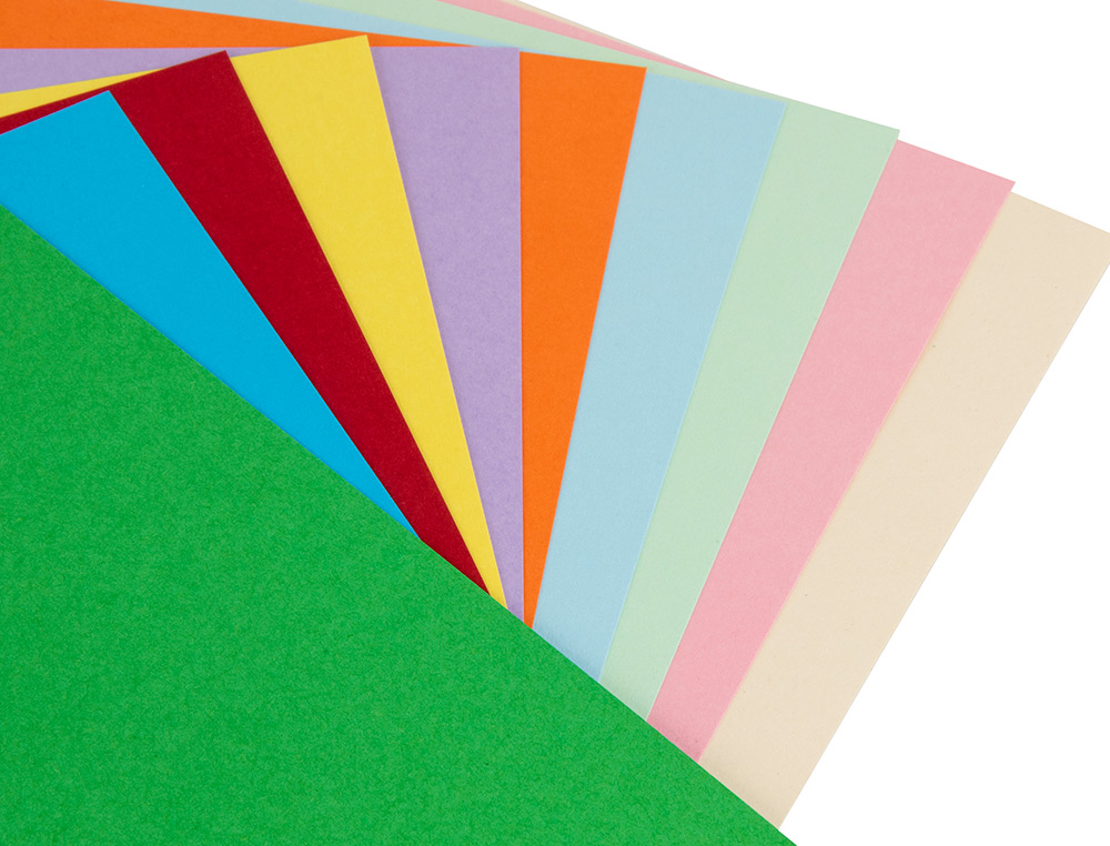 CARTOLINA LIDERPAPEL DIN A4 180 GR 25 CORES SORTIDAS PACK DE 100 UNIDADES