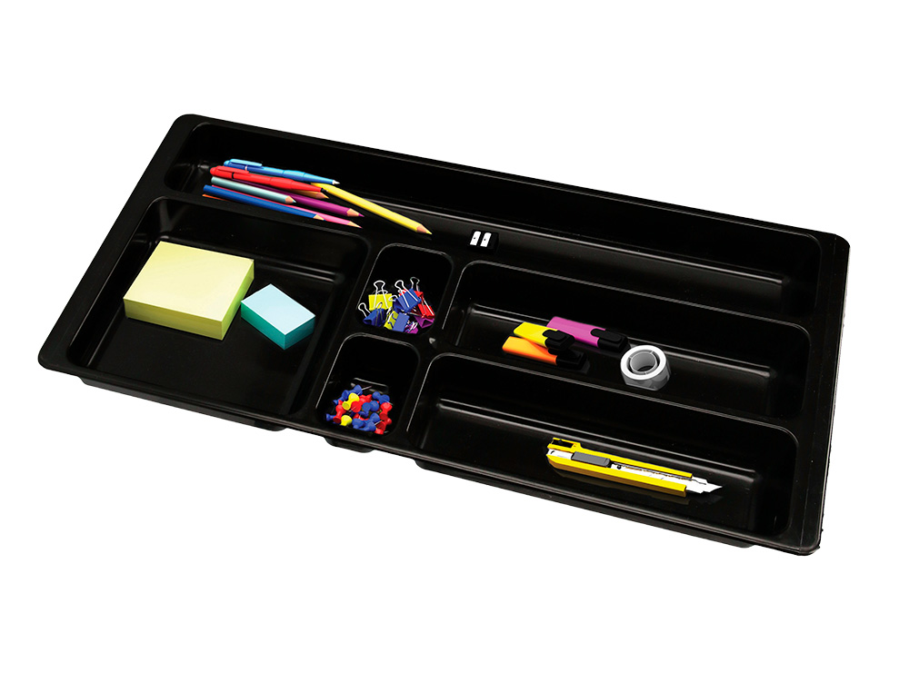 BANDEJA ORGANIZADORA Q-CONNECT DE GAVETAS COR PRETO 344X160X33 MM