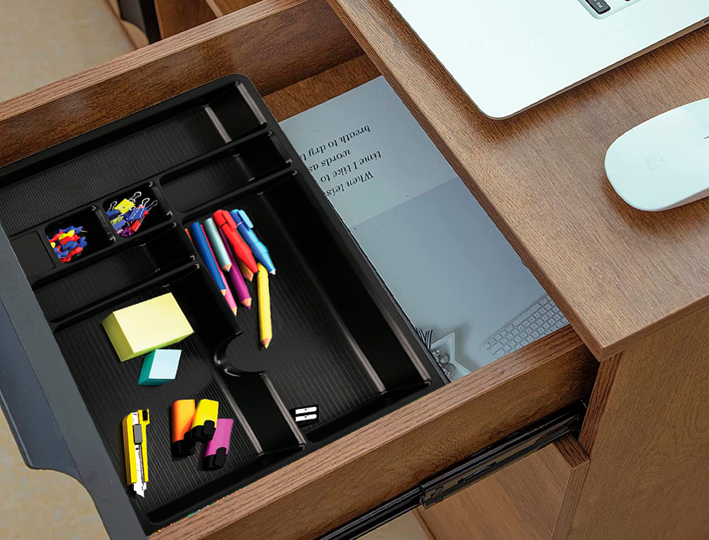 BANDEJA ORGANIZADORA Q-CONNECT DE GAVETAS COR PRETO 364X225X21 MM