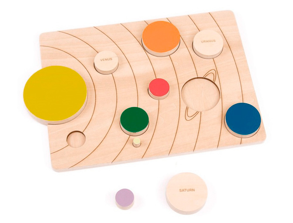 JOGO DIDATICO ANDREUTOYS SISTEMA SOLAR MADEIRA