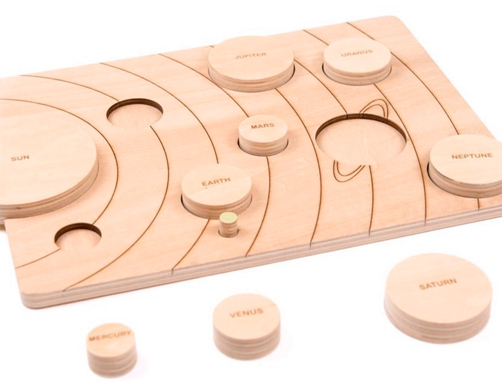 JOGO DIDATICO ANDREUTOYS SISTEMA SOLAR MADEIRA