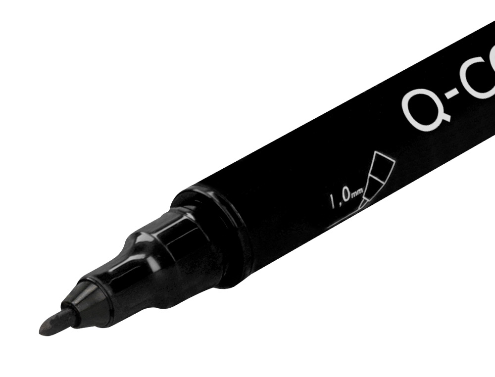 MARCADOR Q-CONNECT MARCADOR PERMANENTE DUPLA PONTA COR PRETO 0,4 MM E 1 MM