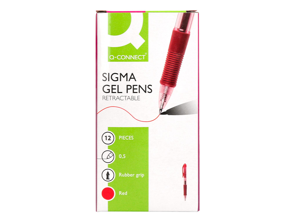 ESFEROGRAFICA Q-CONNECT SIGMA RETRATIL 0,5 MM COR VERMELHO