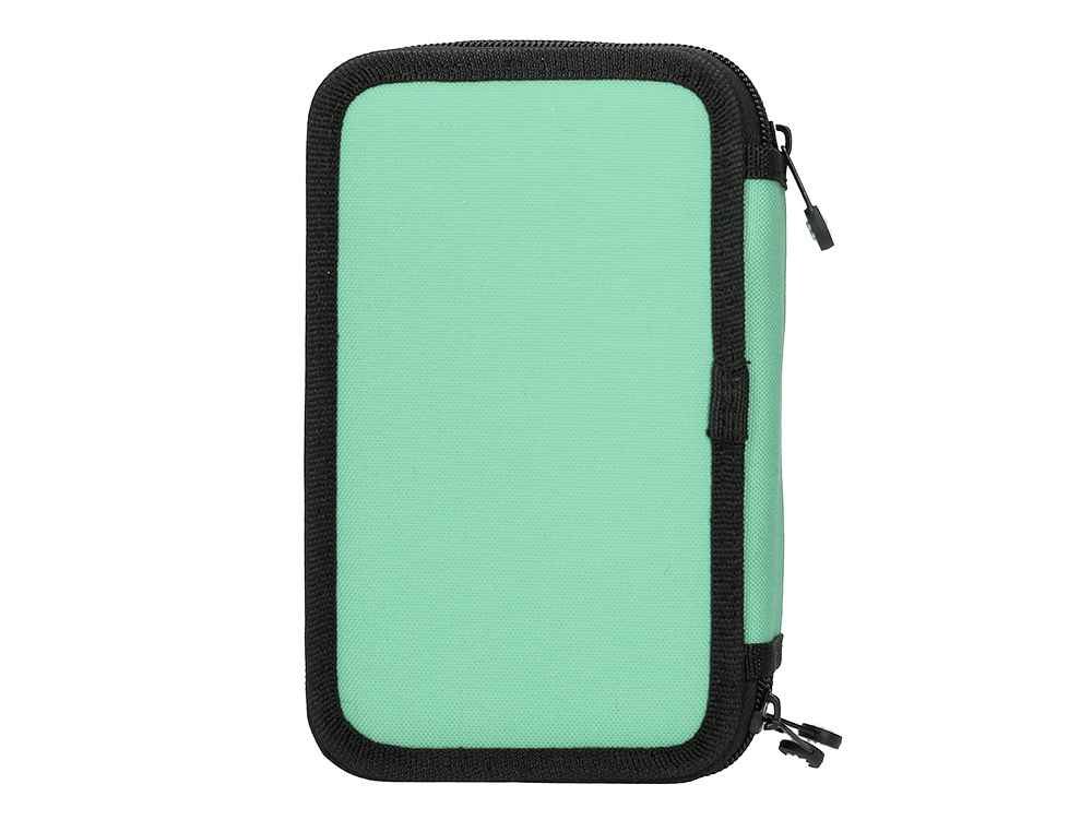 ESTOJO ESCOLAR ANTARTIK TRIPLO COR MENTA 36 PECAS 200X125X65 MM