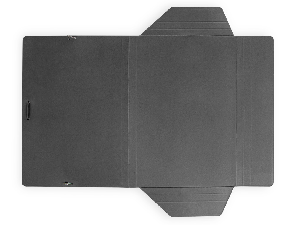 PASTA LIDERPAPEL DE ELASTICOS FOLIO 3 ABAS CARTAO PLASTIFICADO COR PRETO