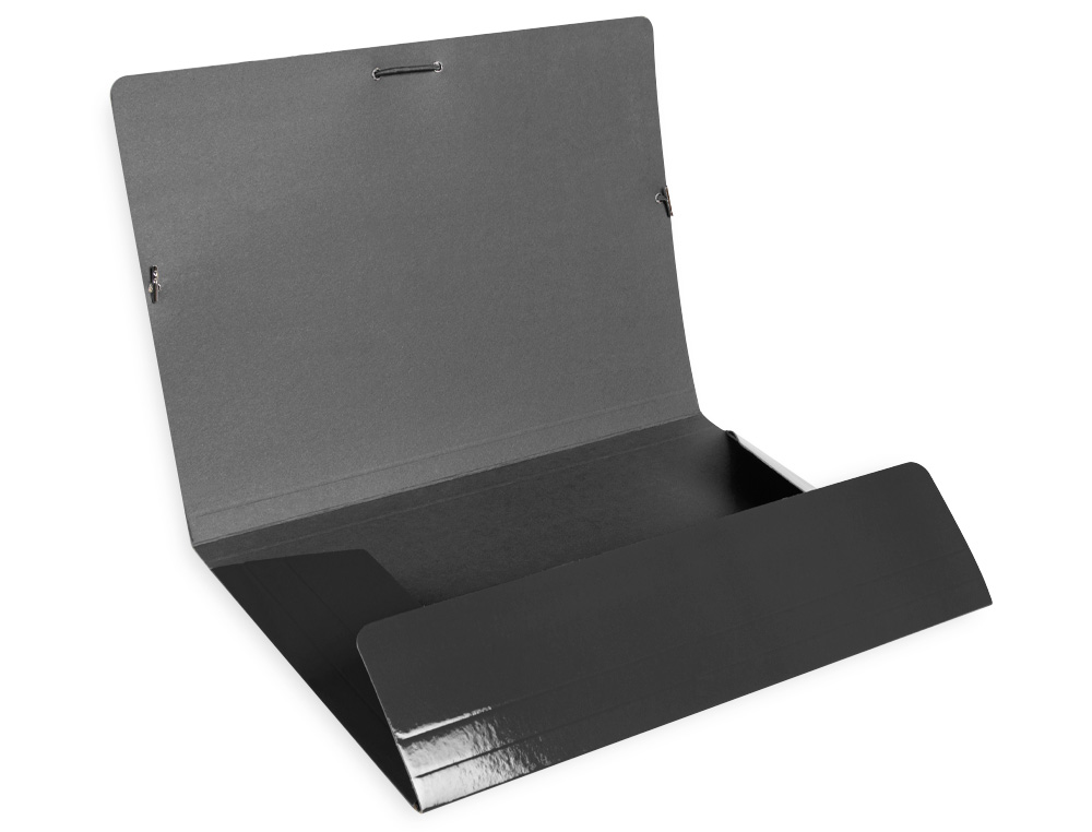PASTA LIDERPAPEL DE ELASTICOS FOLIO 3 ABAS CARTAO PLASTIFICADO COR PRETO