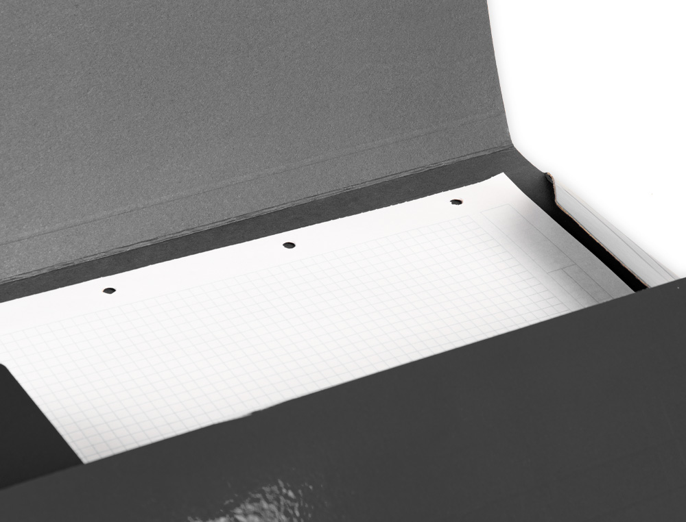 PASTA LIDERPAPEL DE ELASTICOS FOLIO 3 ABAS CARTAO PLASTIFICADO COR PRETO