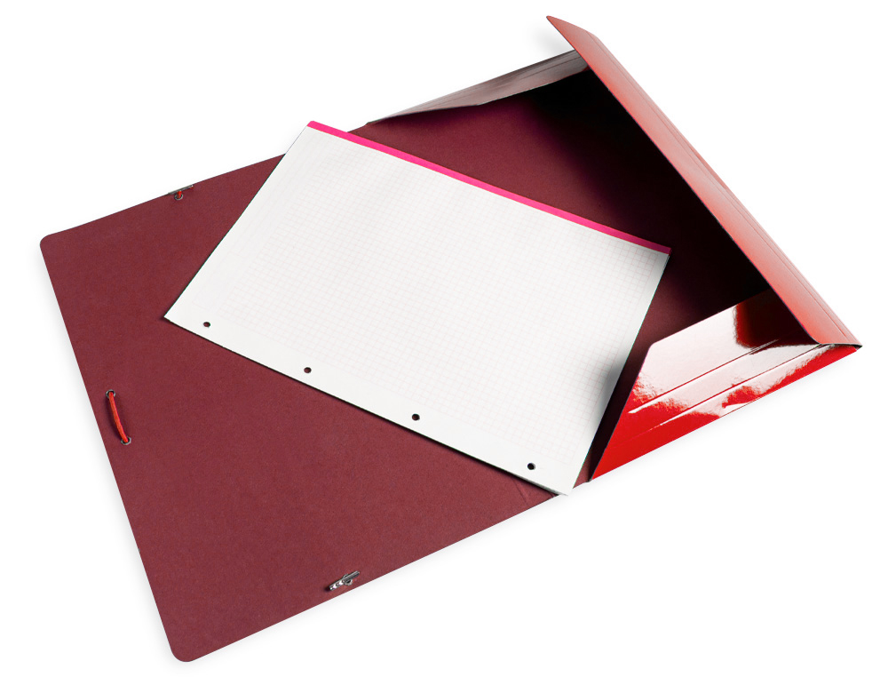 PASTA LIDERPAPEL DE ELASTICOS FOLIO 3 ABAS CARTAO PLASTIFICADO COR VERMELHO