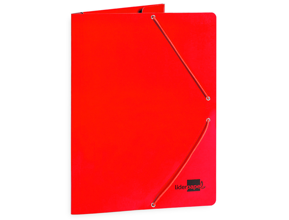 PASTA LIDERPAPEL DE ELASTICOS FOLIO 3 ABAS CARTAO PLASTIFICADO COR VERMELHO