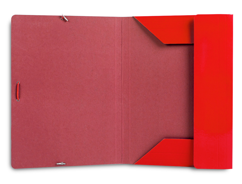 PASTA LIDERPAPEL DE ELASTICOS FOLIO 3 ABAS CARTAO PLASTIFICADO COR VERMELHO