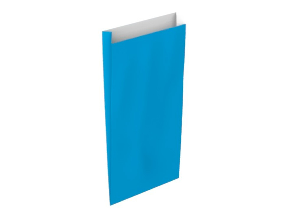 ENVELOPE BASIKA CELULOSE CELESTE COM FOLE S 150X300X60 MM PACK DE 25 UNIDADES