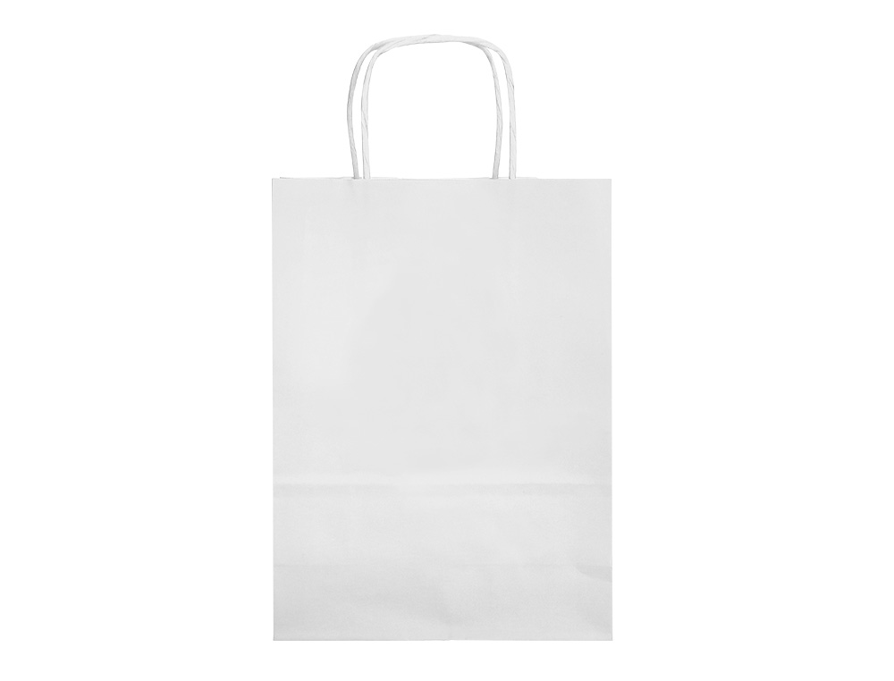 SACO DE PAPEL Q-CONNECT CELULOSE BRANCO M COM ASA TORCIDA 270X370X12 MM