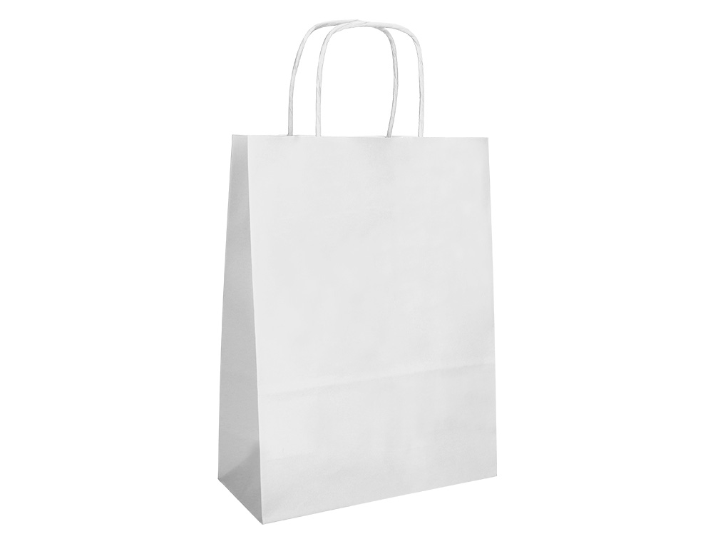 SACO DE PAPEL Q-CONNECT CELULOSE BRANCO M COM ASA TORCIDA 270X370X12 MM