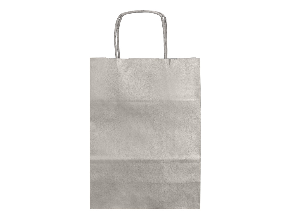 SACO DE PAPEL Q-CONNECT KRAFT PRATA L COM ASA TORCIDA 320X400X140 MM