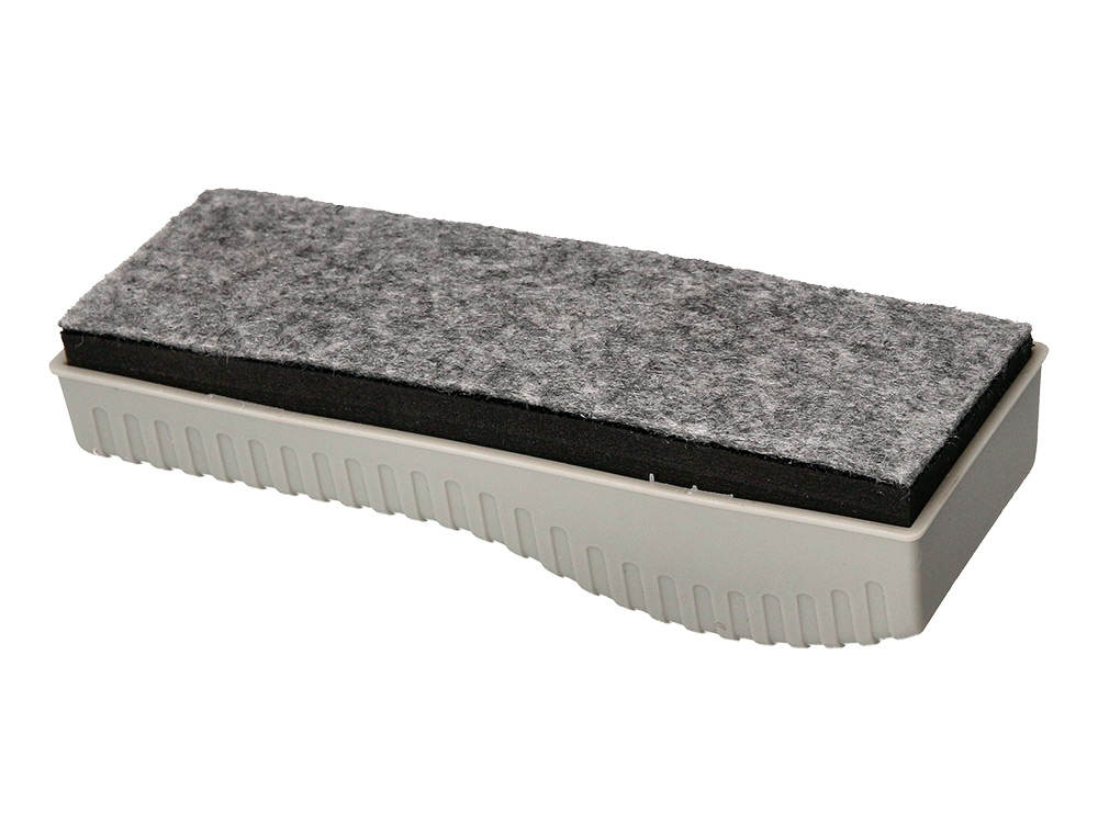 APAGADOR Q-CONNECT MAGNETICO PARA QUADRO BRANCO COM RECARGA DE FELTRO SUBSTITUIVEL 15X5,5X4,5 CM COR CINZA