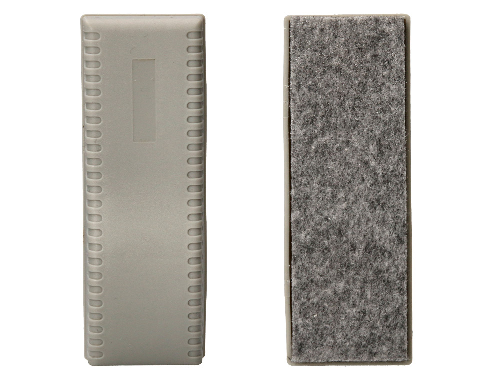 APAGADOR Q-CONNECT MAGNETICO PARA QUADRO BRANCO COM RECARGA DE FELTRO SUBSTITUIVEL 15X5,5X4,5 CM COR CINZA
