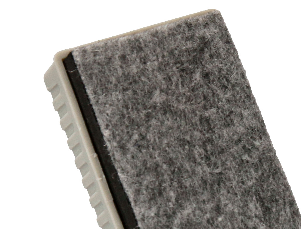 APAGADOR Q-CONNECT MAGNETICO PARA QUADRO BRANCO COM RECARGA DE FELTRO SUBSTITUIVEL 15X5,5X4,5 CM COR CINZA