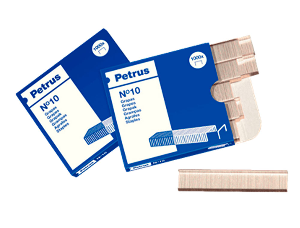 AGRAFES PETRUS N10 GALVANIZADOS CAIXA DE 1000 UNIDADES