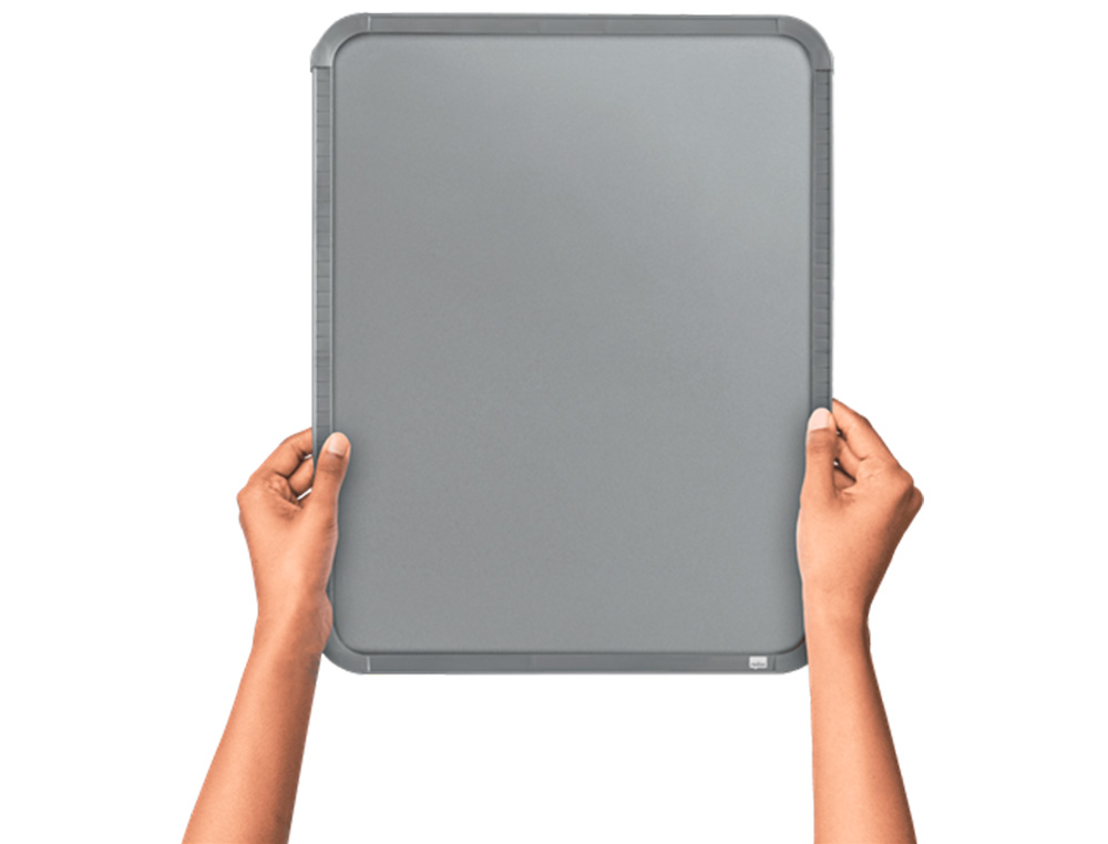QUADRO NOBO MAGNETICO PARA A CASA MOLDURA SLIM EM ACO PRATA 28X36 CM