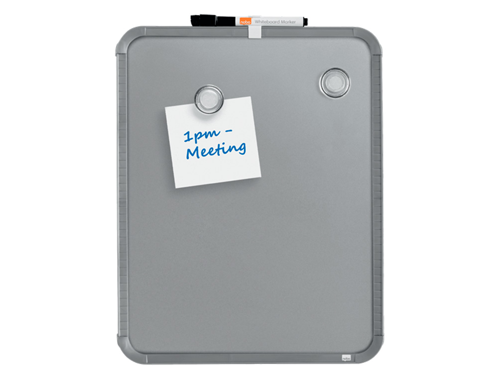 QUADRO NOBO MAGNETICO PARA A CASA MOLDURA SLIM EM ACO PRATA 28X36 CM