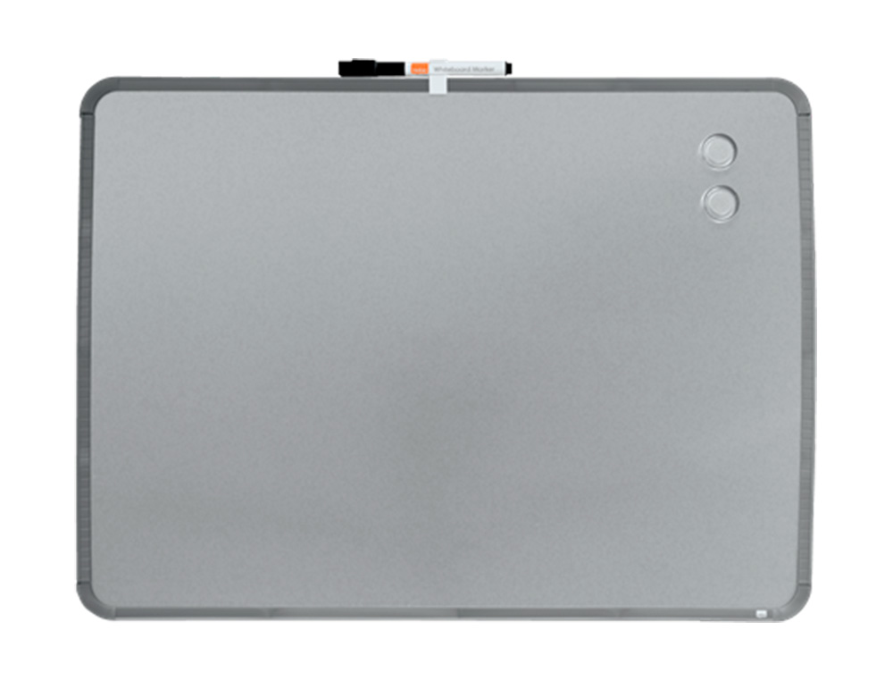 QUADRO NOBO MAGNETICO PARA A CASA MOLDURA SLIM EM ACO PRATA 43X58 CM