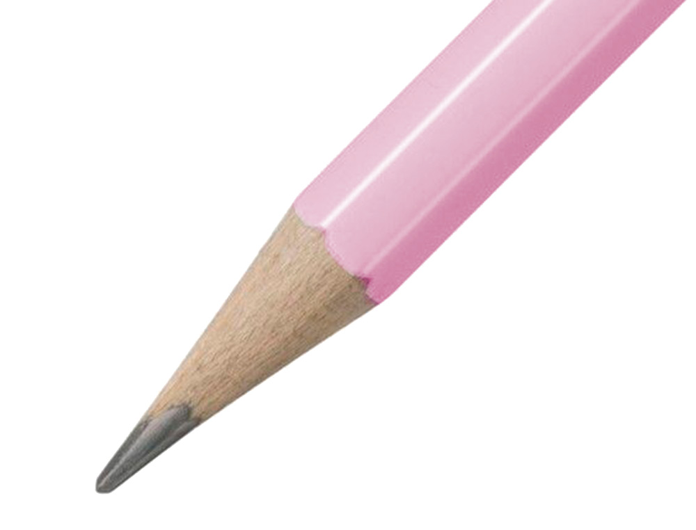 LAPIS DE GRAFITE STABILO SWANO COM BORRACHA MINA 2,2 MM DUREZA HB ROSA PASTEL