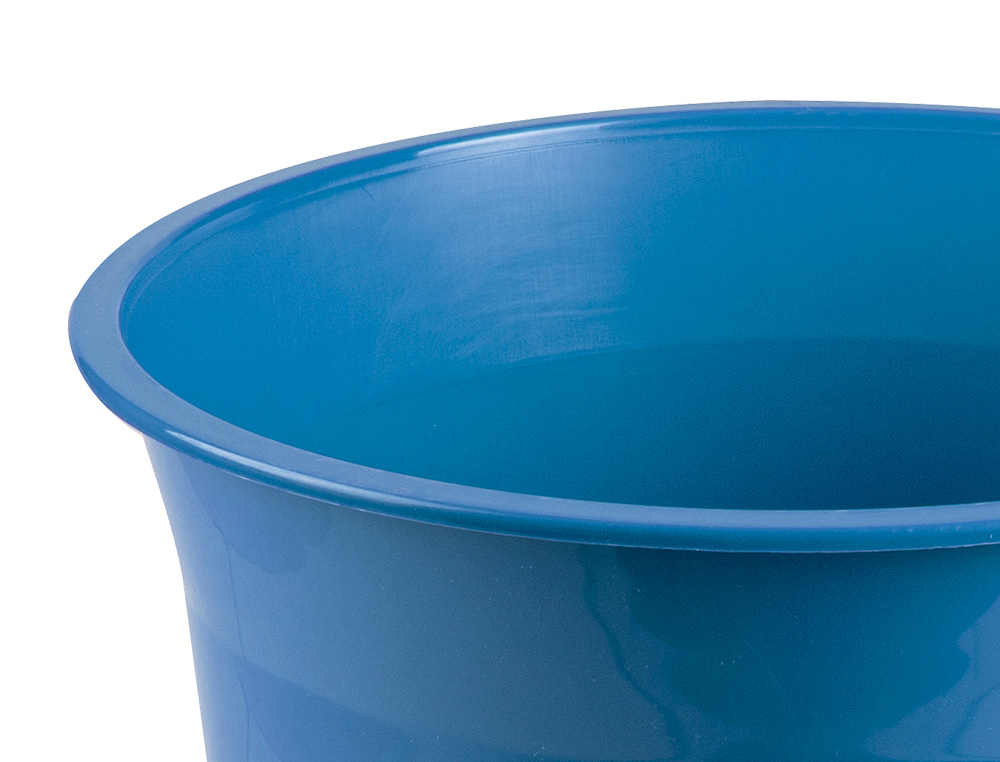 CESTO PLASTICO LIDERPAPEL ECOUSE 100% RECICLADO CELESTE OPACO 13 LITROS