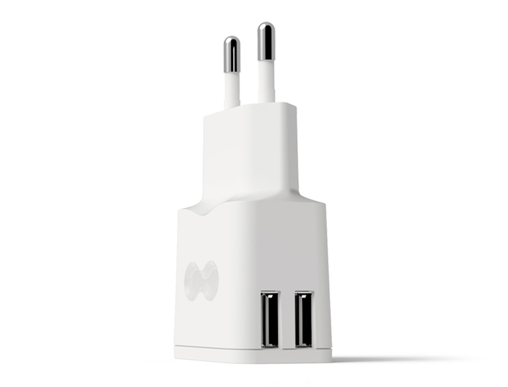 CARREGADOR DE PAREDE GROOVY 2 USB COR BRANCO