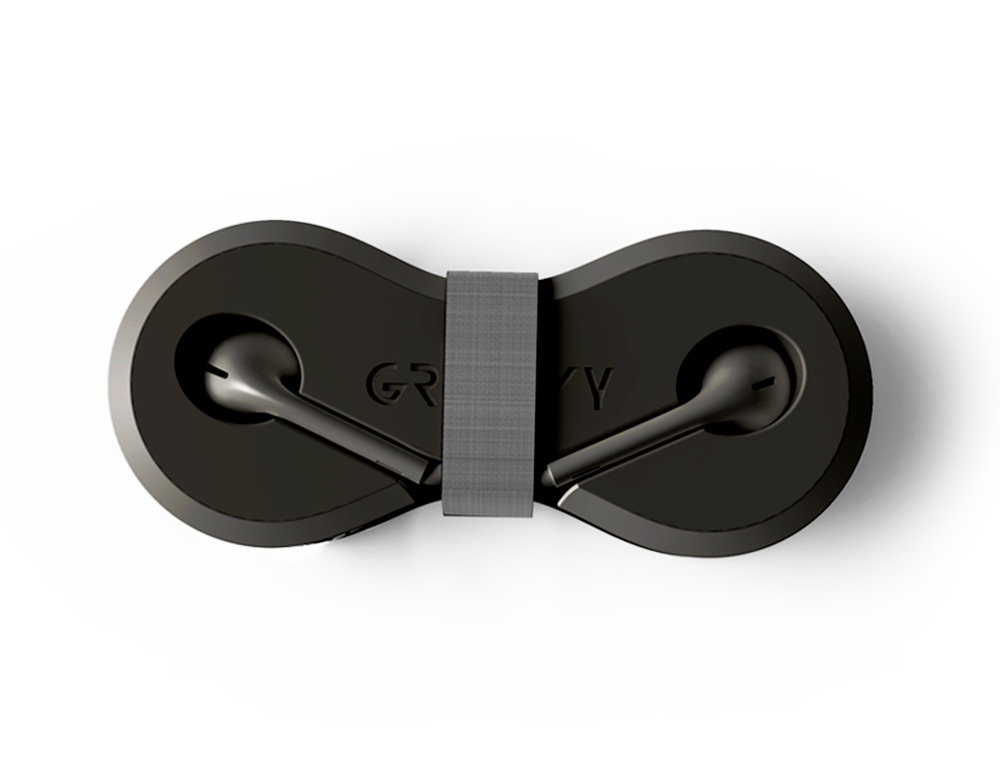 AURICULARES GROOVY COM MICROFONE E ESTOJO CONECTOR TIPO-C COR PRETO