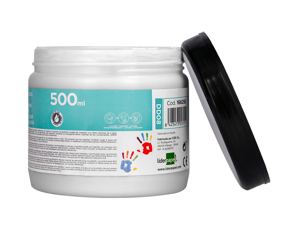 PINTURA A DEDOS LIDERPAPEL FRASCO DE 500 ML BRANCO