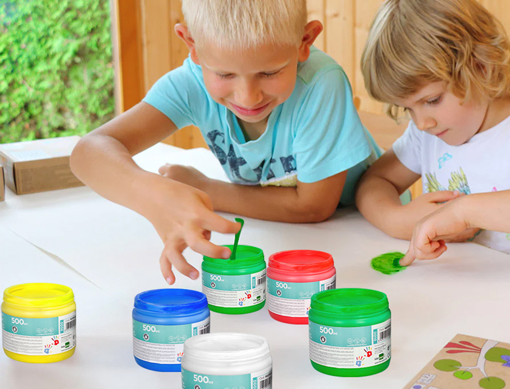 PINTURA A DEDOS LIDERPAPEL FRASCO DE 500 ML BRANCO
