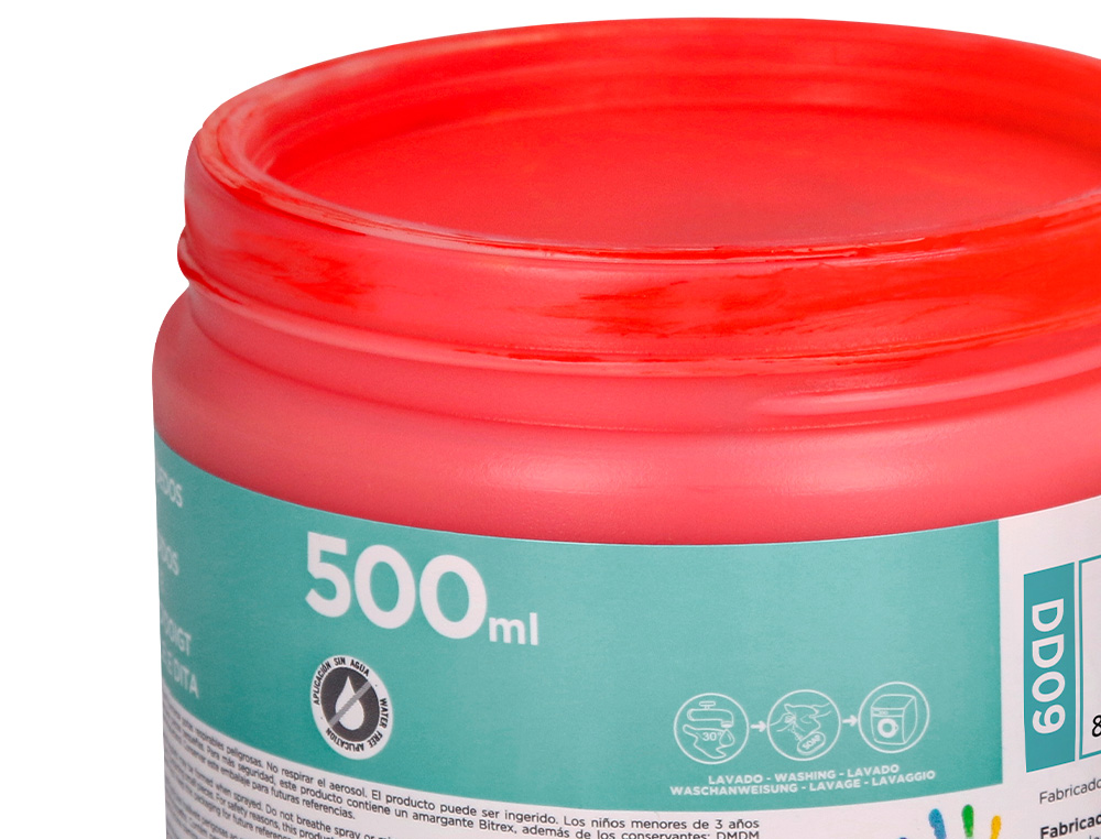 PINTURA A DEDOS LIDERPAPEL FRASCO DE 500 ML VERMELHO