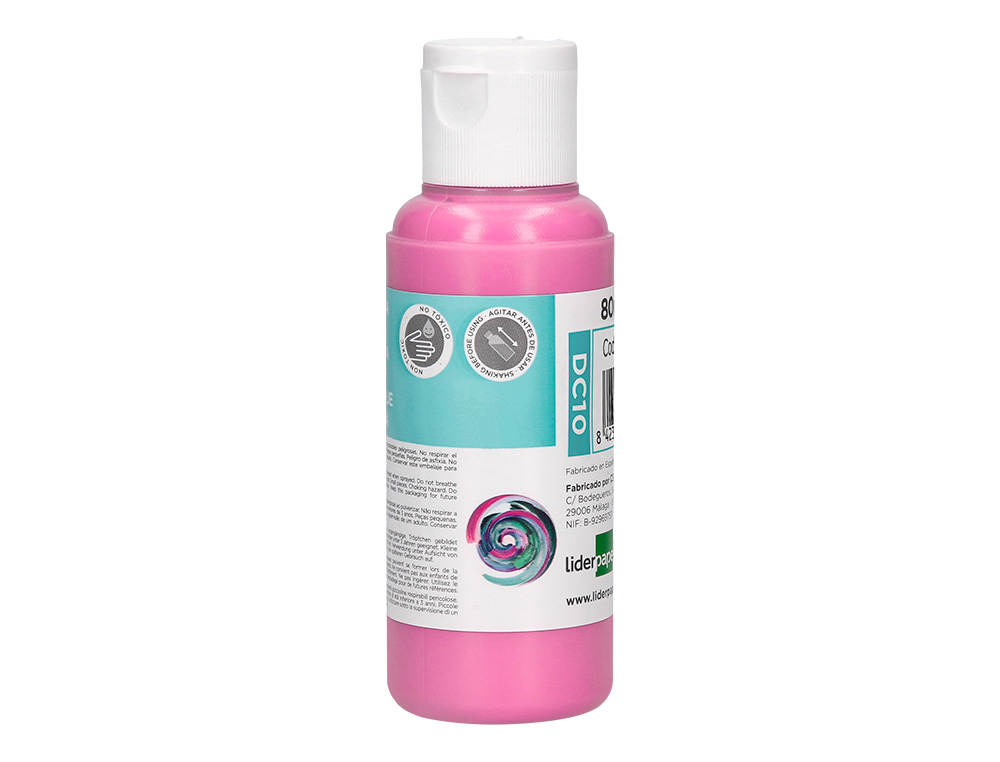 PINTURA ACRILICA LIDERPAPEL FRASCO DE 80 ML ROSA