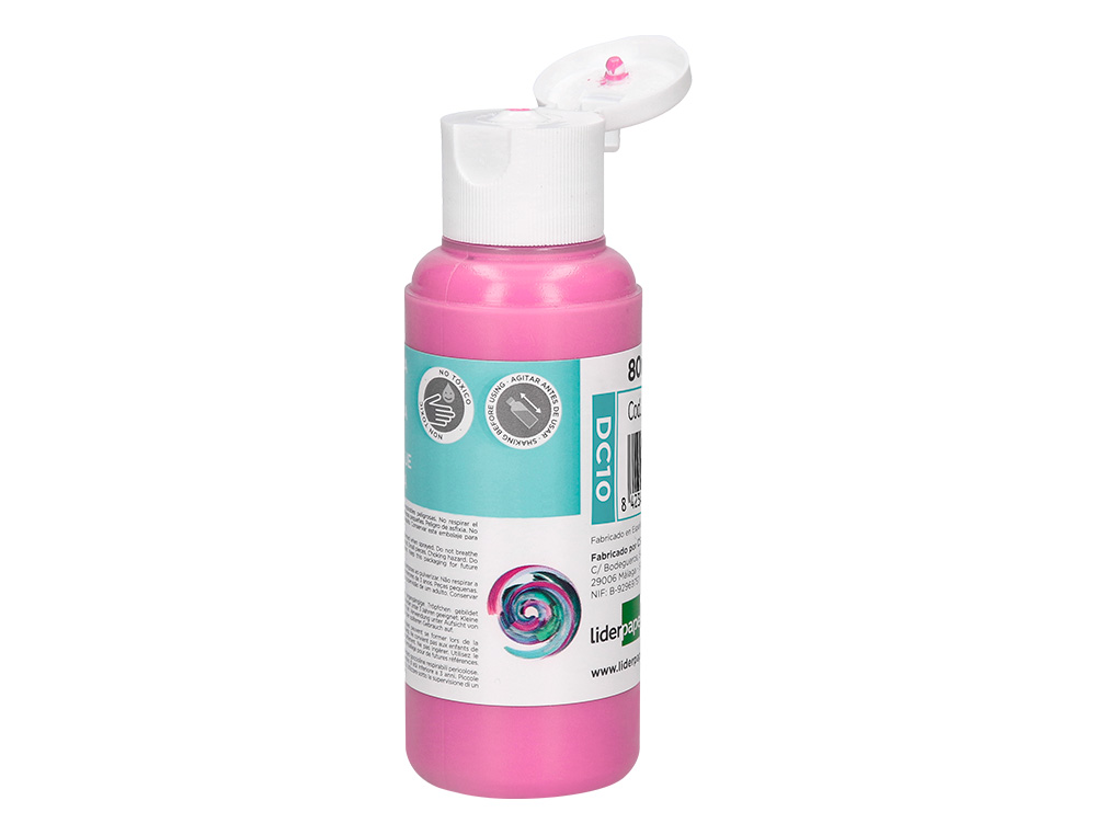 PINTURA ACRILICA LIDERPAPEL FRASCO DE 80 ML ROSA