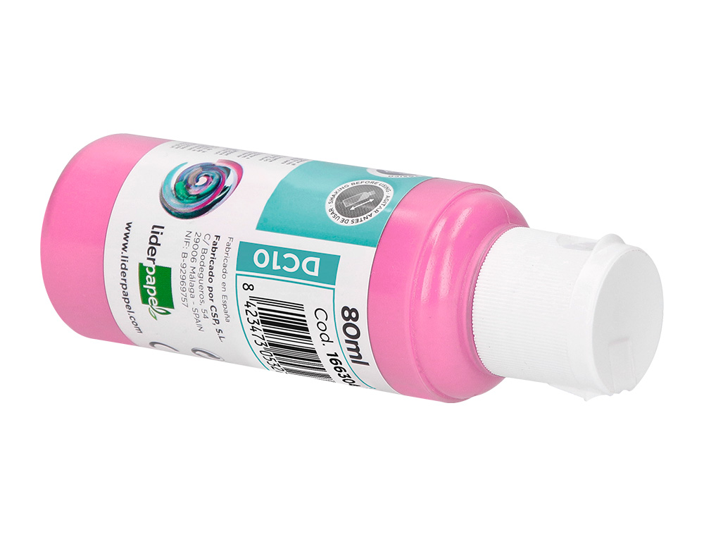 PINTURA ACRILICA LIDERPAPEL FRASCO DE 80 ML ROSA