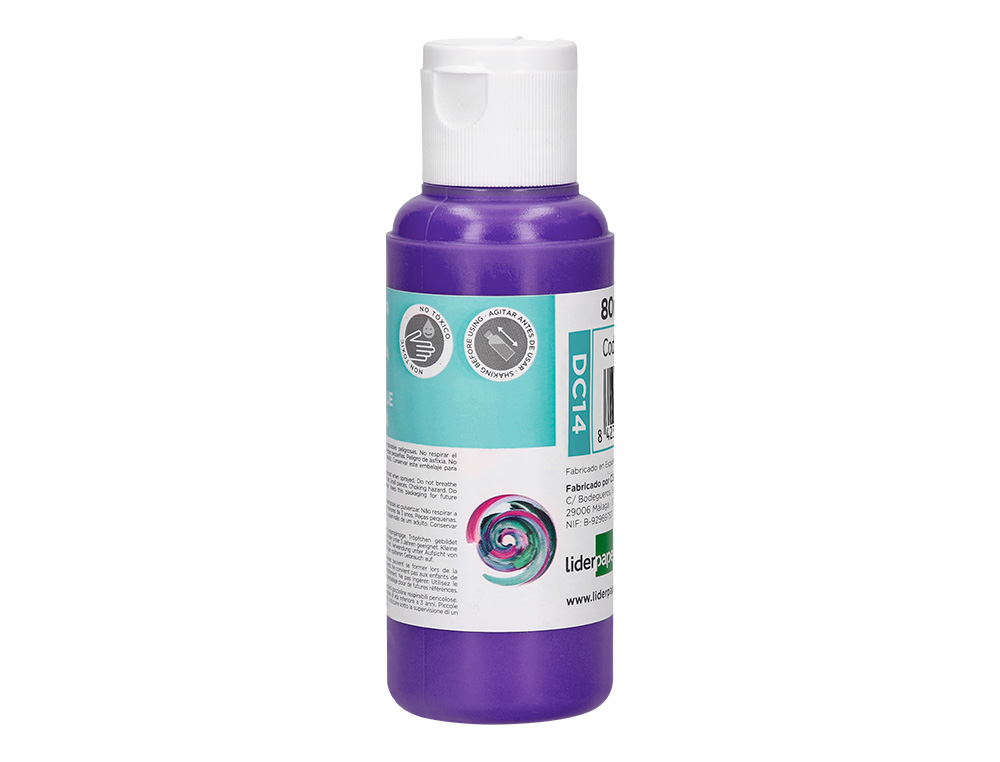 PINTURA ACRILICA LIDERPAPEL FRASCO DE 80 ML VIOLETA