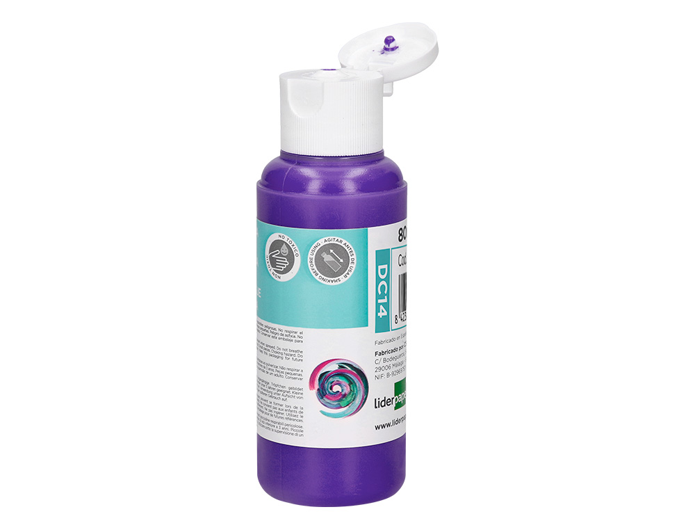 PINTURA ACRILICA LIDERPAPEL FRASCO DE 80 ML VIOLETA