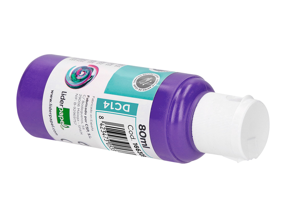 PINTURA ACRILICA LIDERPAPEL FRASCO DE 80 ML VIOLETA